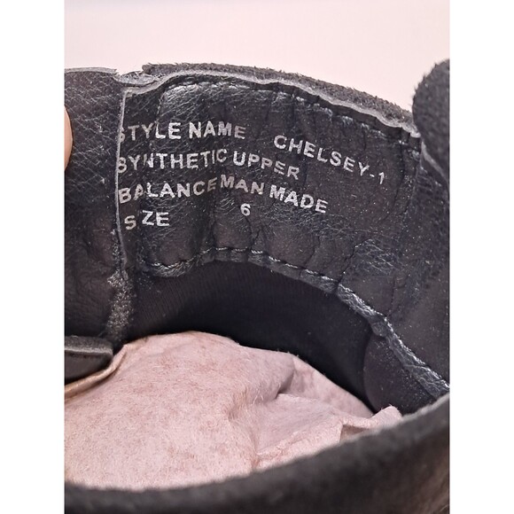 Chase + Chloe Size 6 Chelsey-1 Faux Suede Combat Boots Lace Up Black NIB - Picture 5 of 10